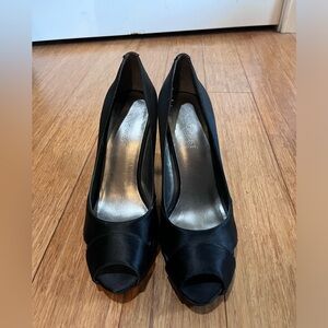 Nine West platform silk heels - EUC